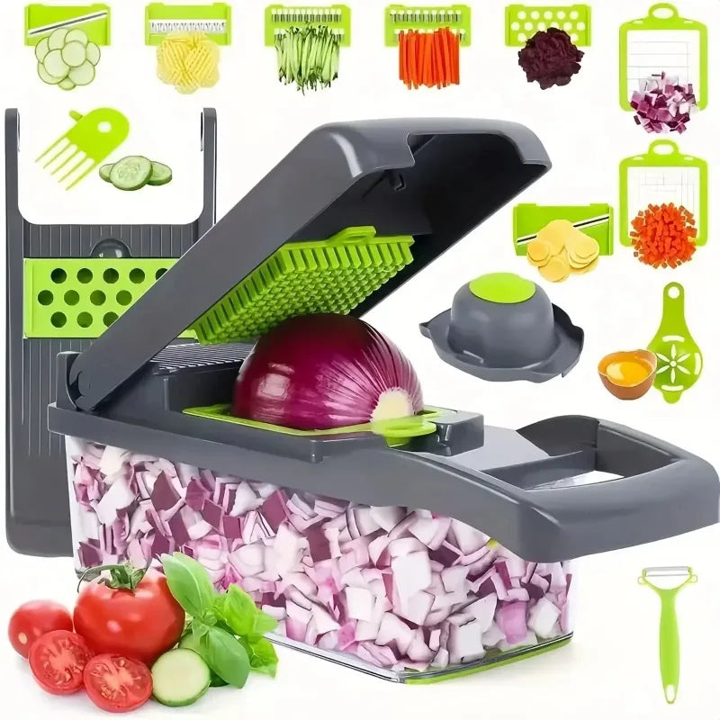 All In One
14/16 in 1 Multifunctional Vegetable Chopper Handle Food Grate Food Chopper Vegetable Slicer Dicer Cut Kitchen Items cocina