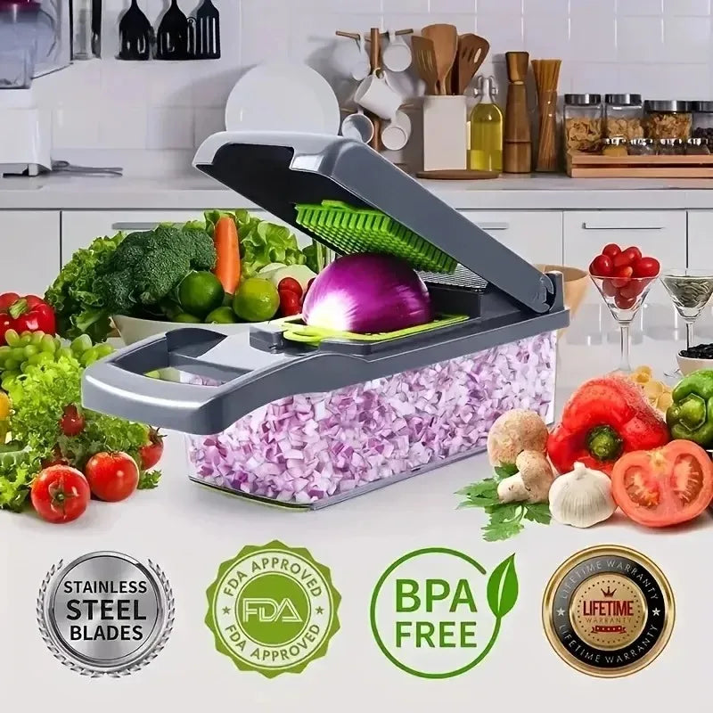 All In One
14/16 in 1 Multifunctional Vegetable Chopper Handle Food Grate Food Chopper Vegetable Slicer Dicer Cut Kitchen Items cocina