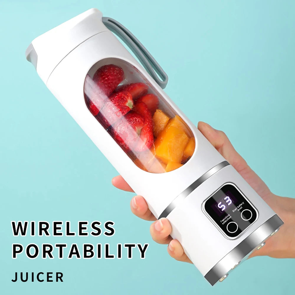 sahll_03
450ml Portable Juice Blenders Electric Mini Smoothie Blender Bottle USB Recharable Wireless Juicer Cup Machine For Home Kitchen