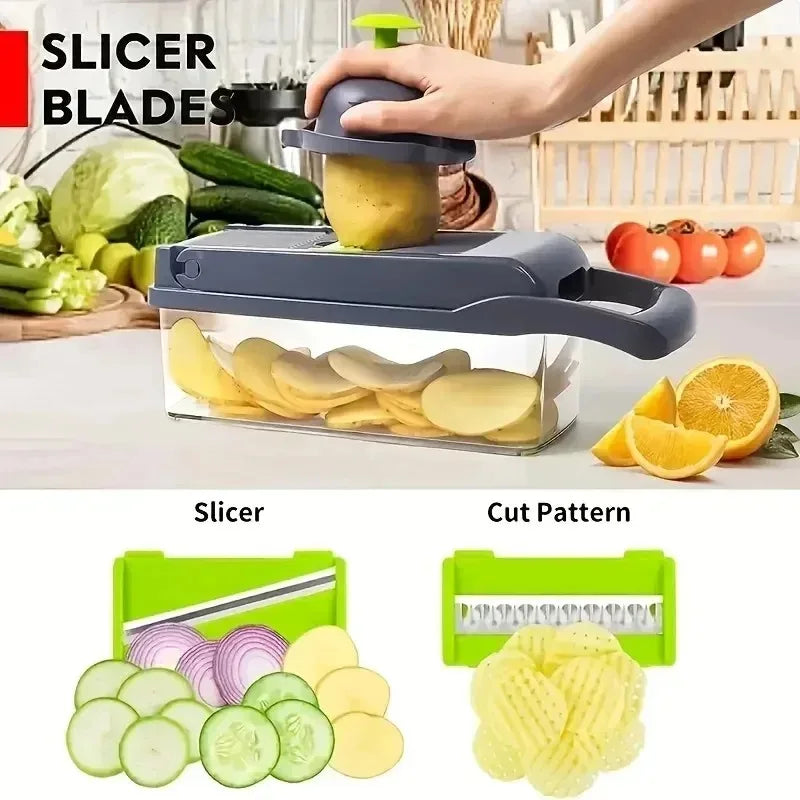 All In One
14/16 in 1 Multifunctional Vegetable Chopper Handle Food Grate Food Chopper Vegetable Slicer Dicer Cut Kitchen Items cocina