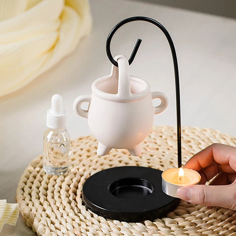 FOR YOU 
Ceramic Essential Oil Burner Melt Gifts Furnace Warmer Tealight Candles Holder Diffuser For Living Room Housewarming Home Decor